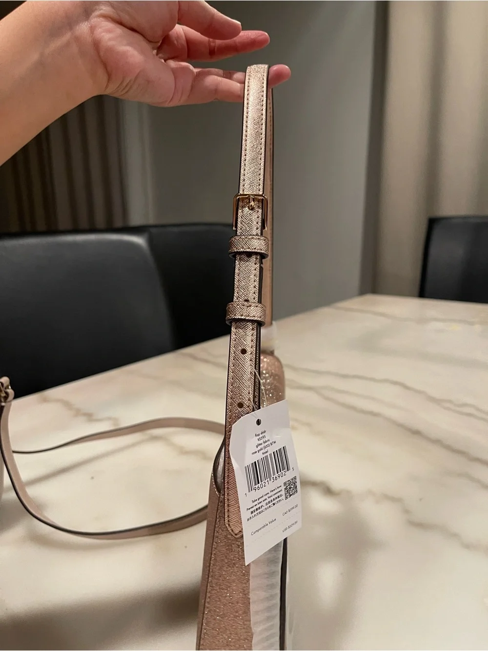 kate spade Rose Gold Glitter Shoulder Bag